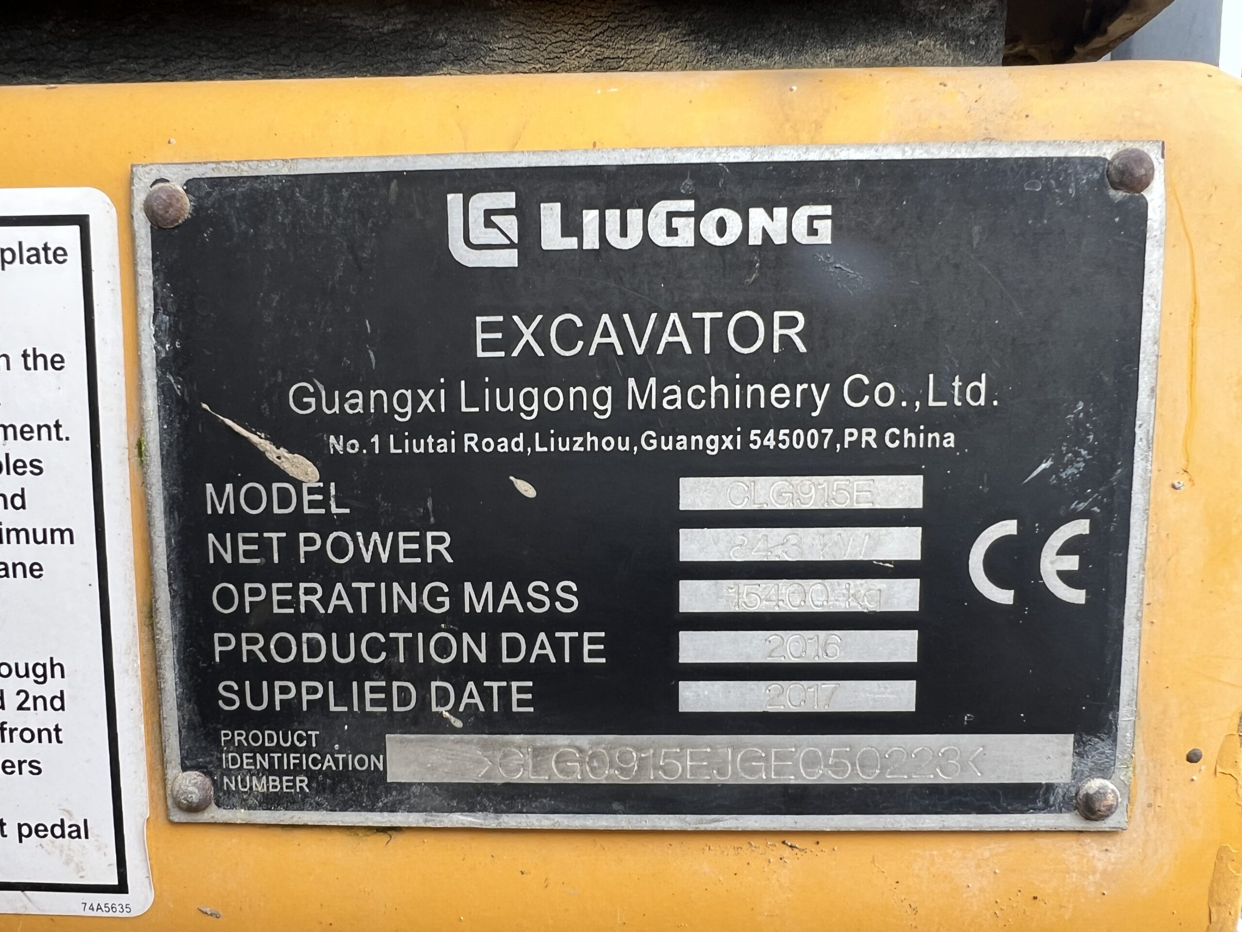 LIUGONG CLG 915 E 2017 - used plant for sale at J Hawes Ltd - view 21