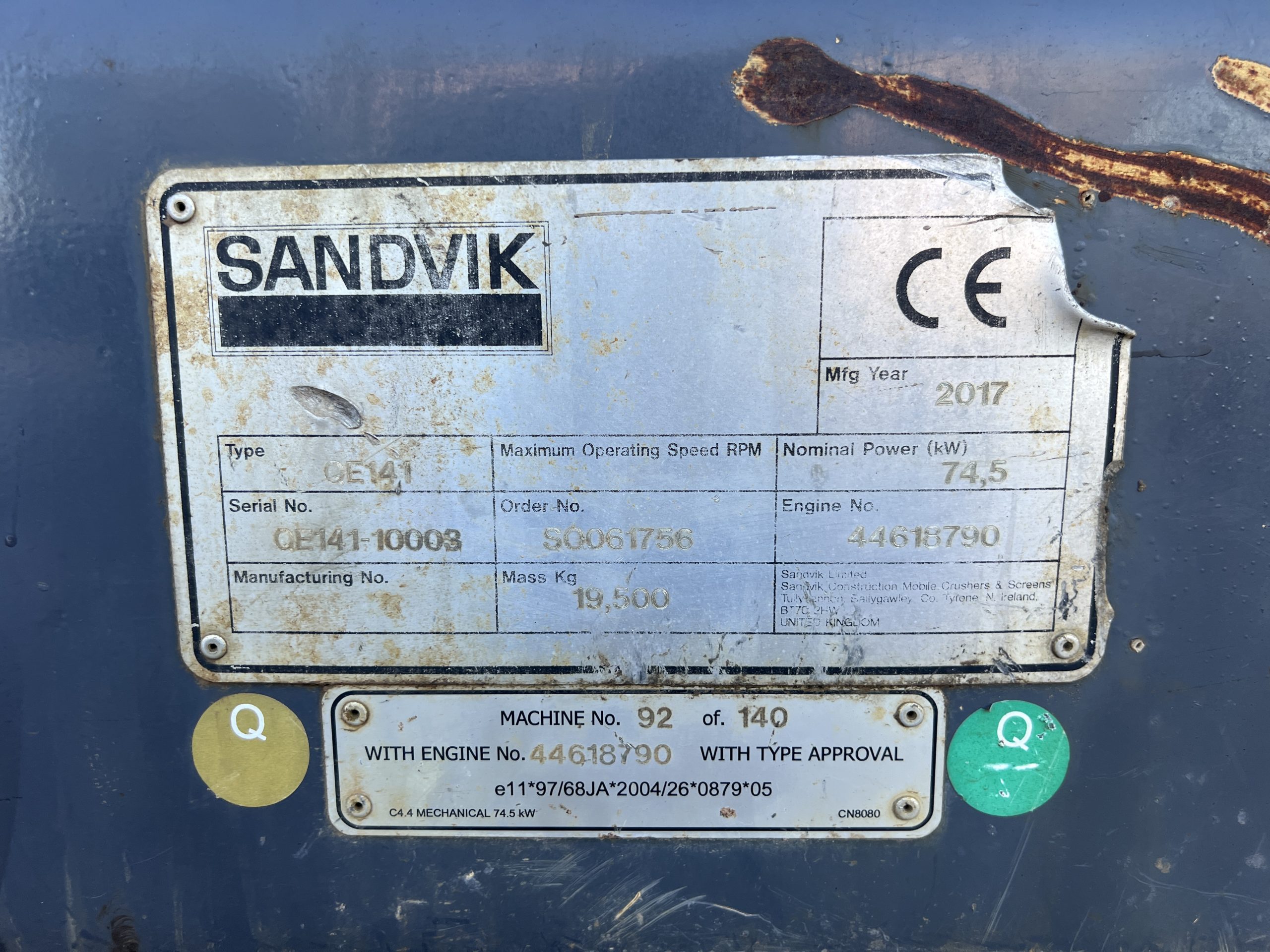 SANDVIK QE141 SCREENER 2017 - used plant for sale at J Hawes Ltd - view 6