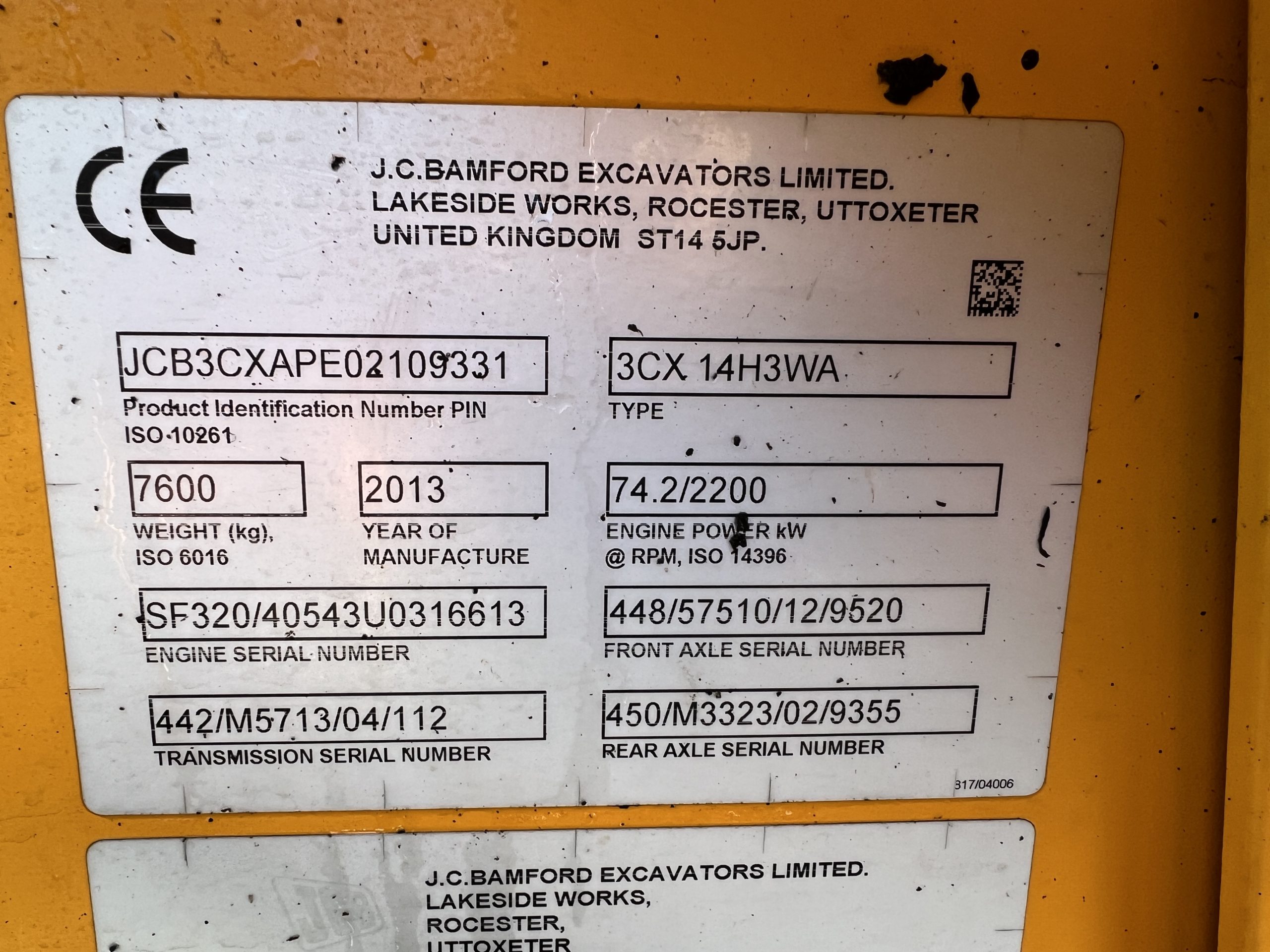 JCB 3CX CONTRACTOR 2013 - used plant for sale at J Hawes Ltd - view 13
