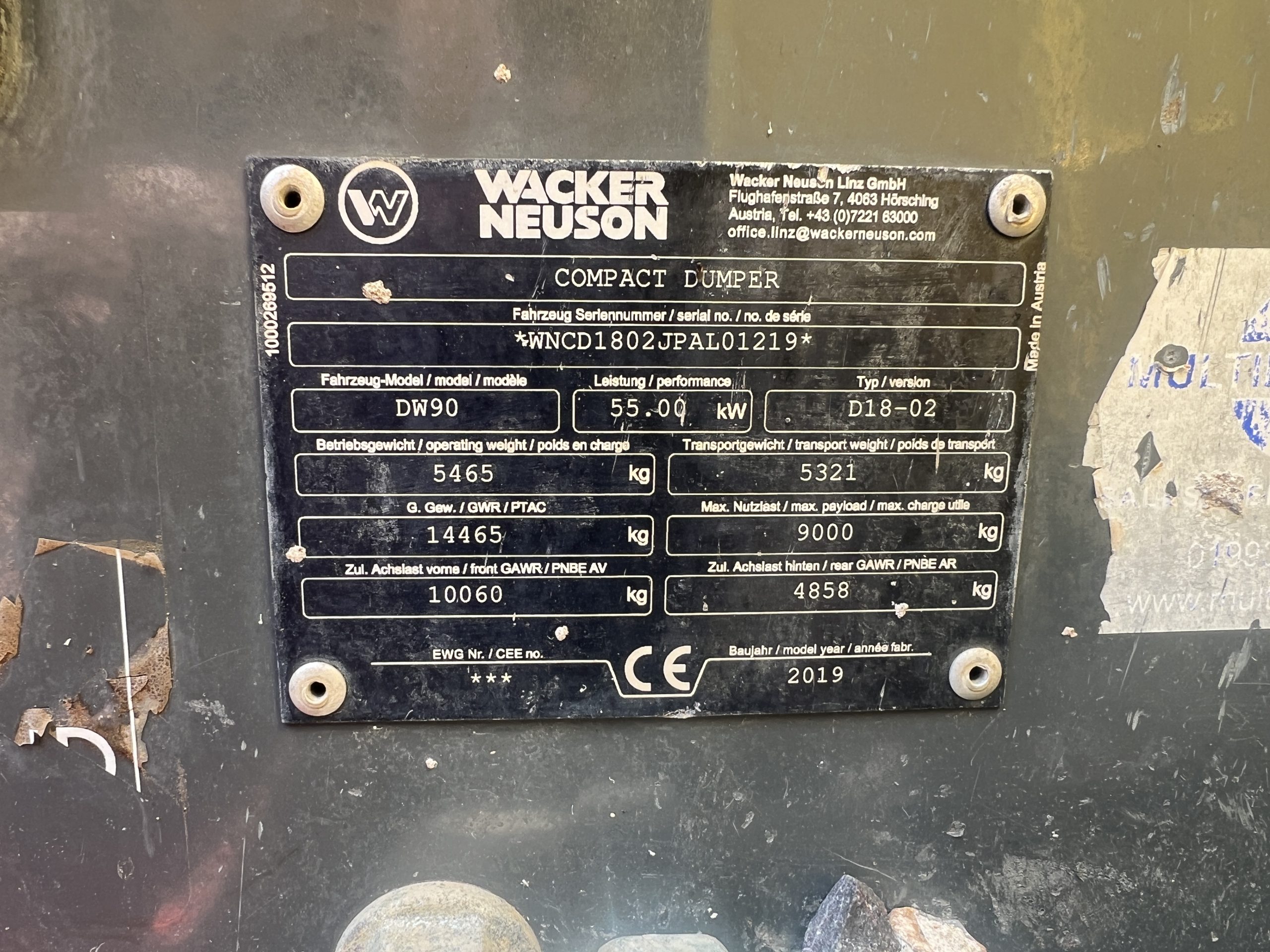 WACKER NEUSON DW 90 2019 - used plant for sale at J Hawes Ltd - view 12