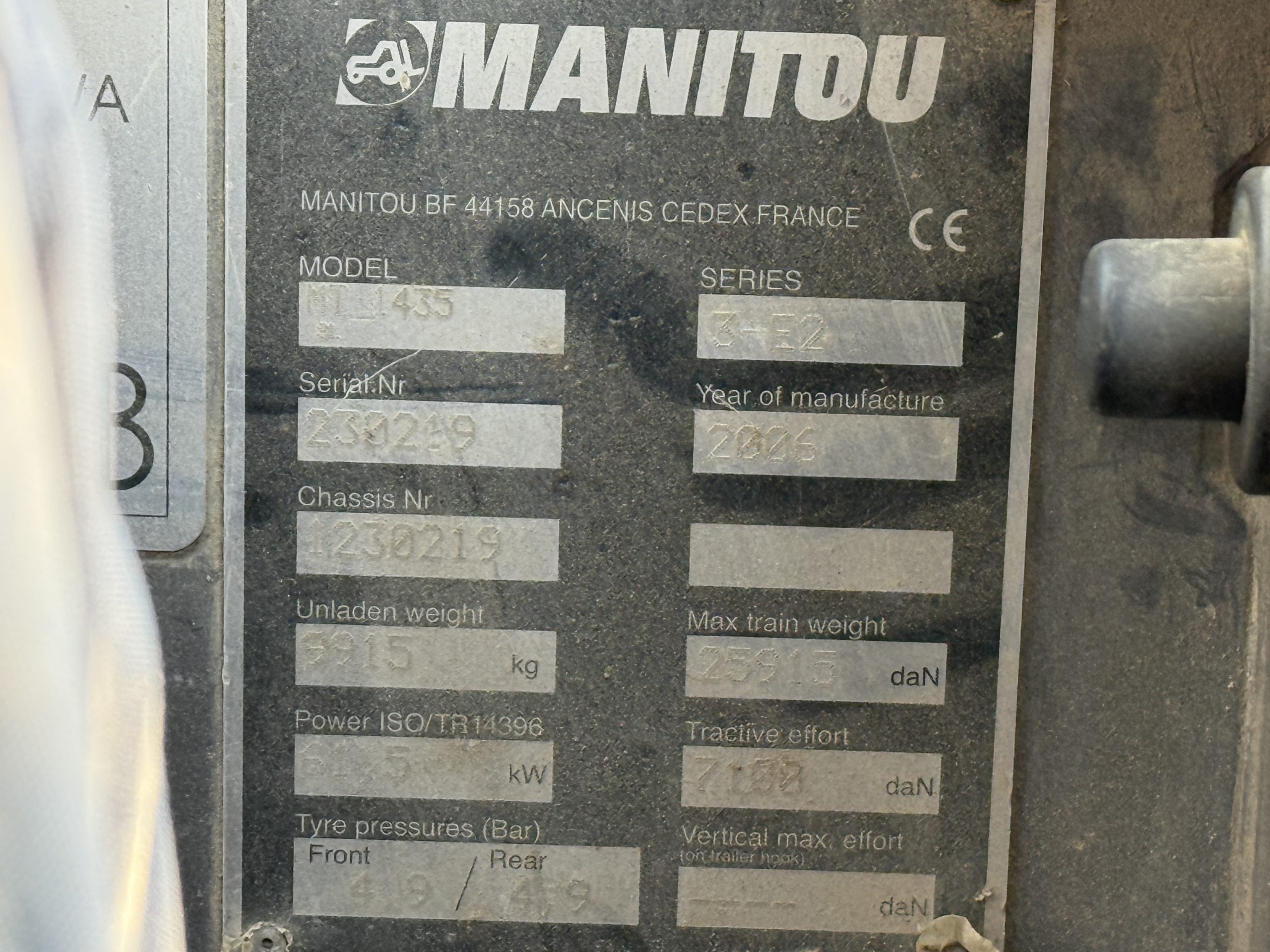 MANITOU MT1435 2006 - used plant for sale at J Hawes Ltd - view 13