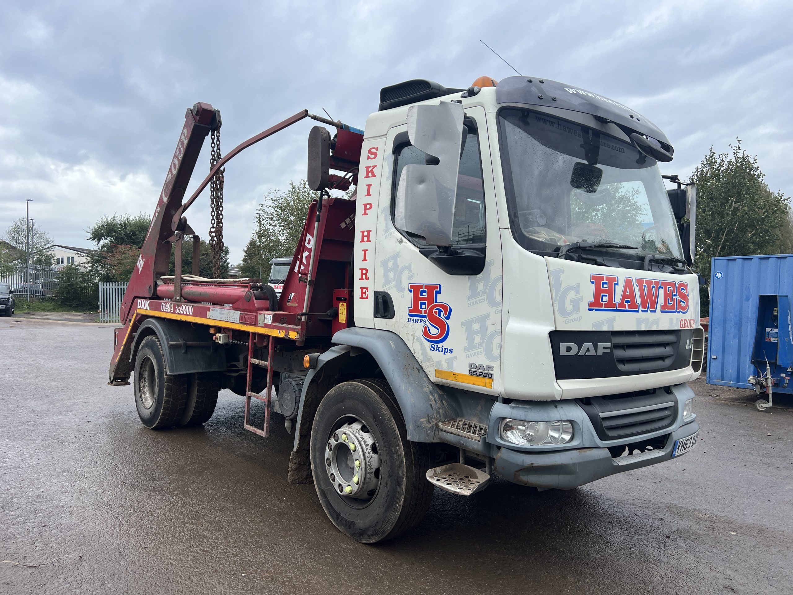 DAF LF55.220 18T SKIP LORRY 2013 - used trucks for sale at J Hawes Ltd