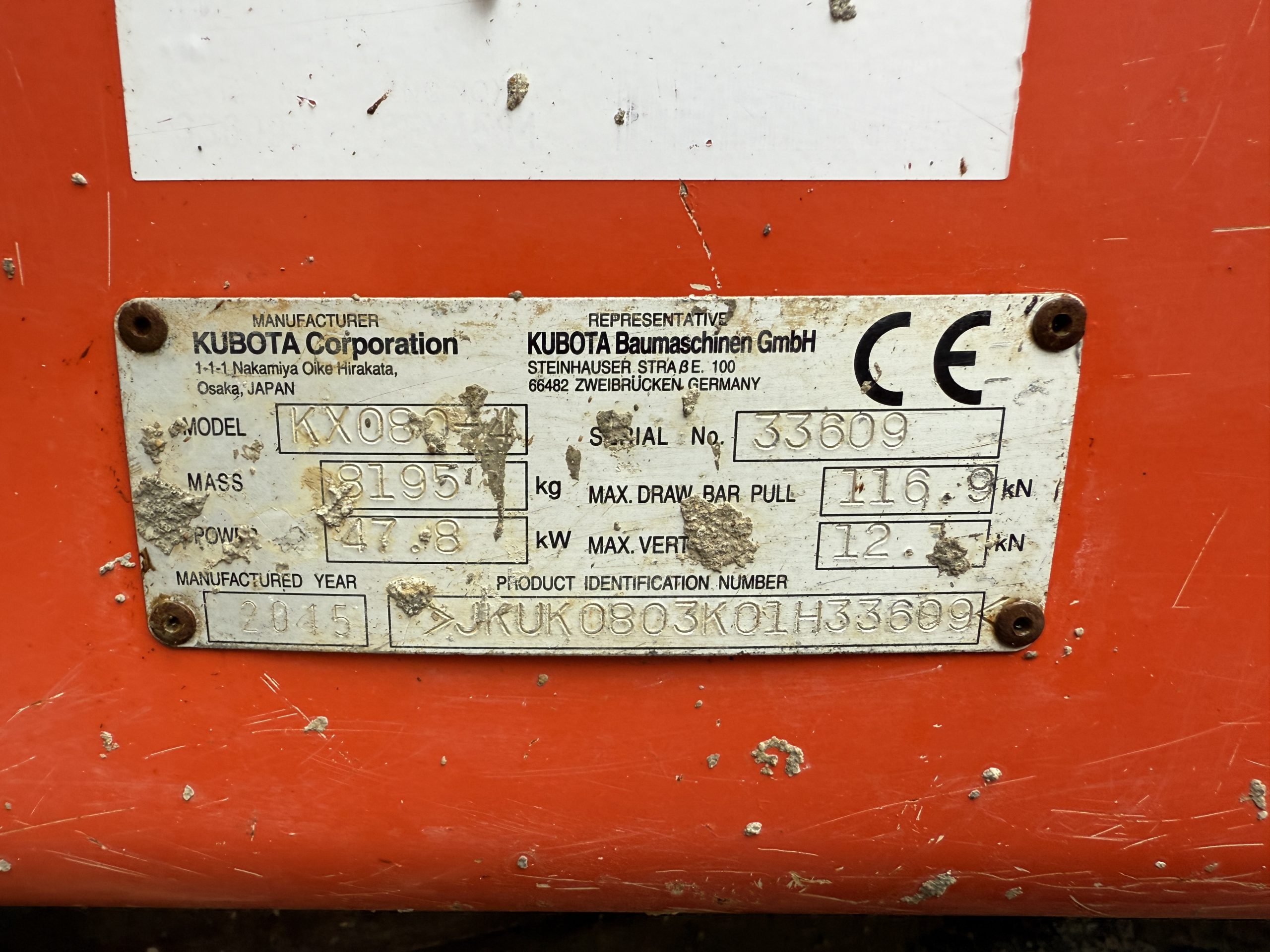 8T KUBOTA KX080-4 - used plant for sale at J Hawes Ltd - view 10