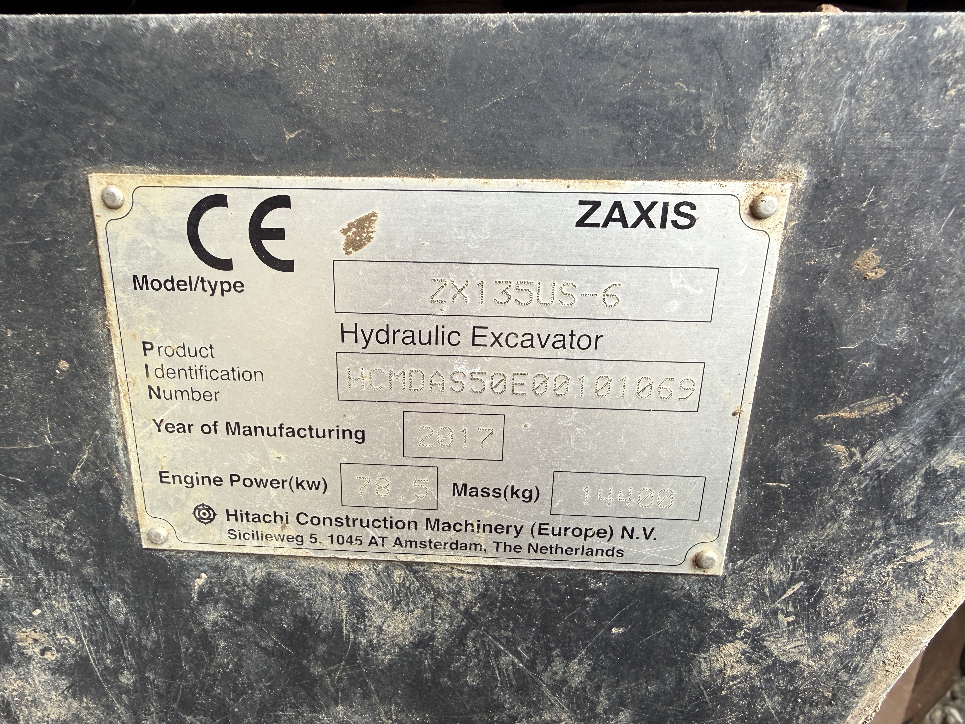 HITACHI ZX135US-6 2017 - used plant for sale at J Hawes Ltd - view 10