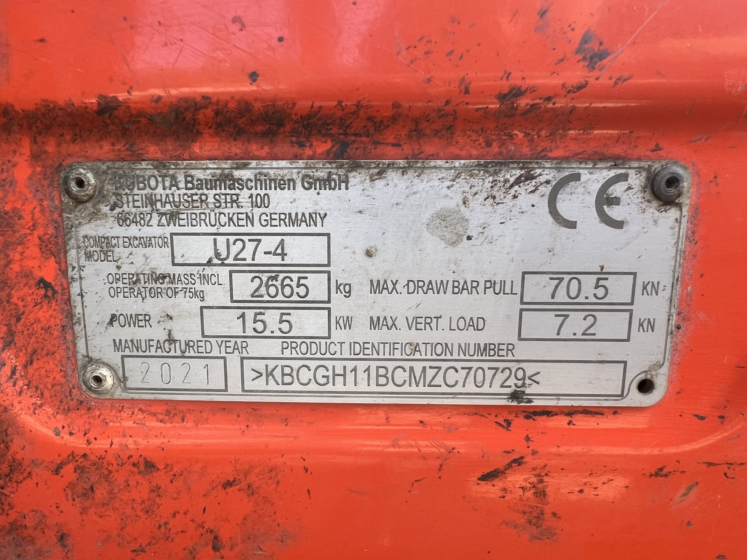 KUBOTA U27-4 MINI DIGGER 2021 - used plant for sale at J Hawes Ltd - view 15