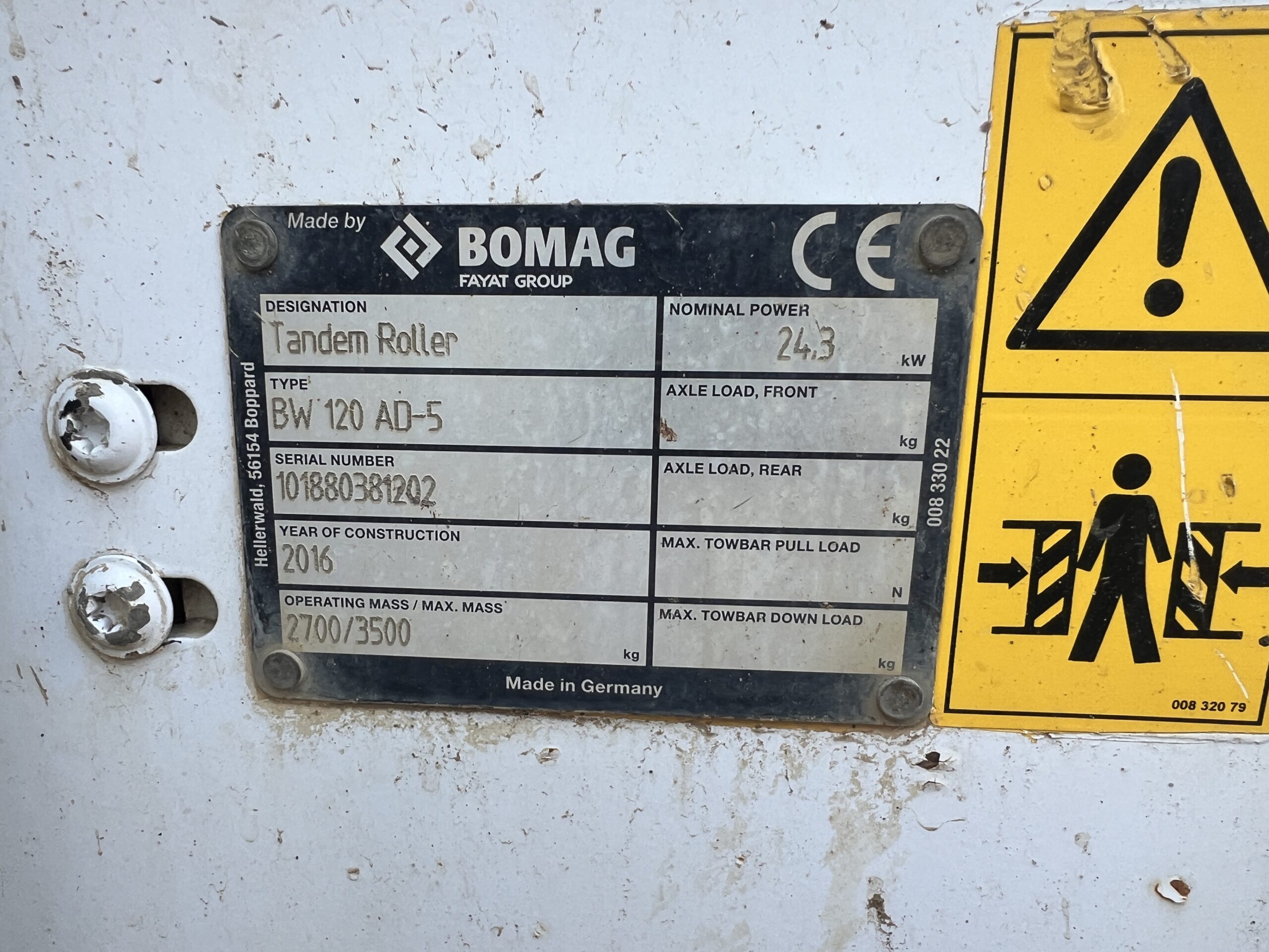 BOMAG BW120AD-5 2016 - used plant for sale at J Hawes Ltd - view 13