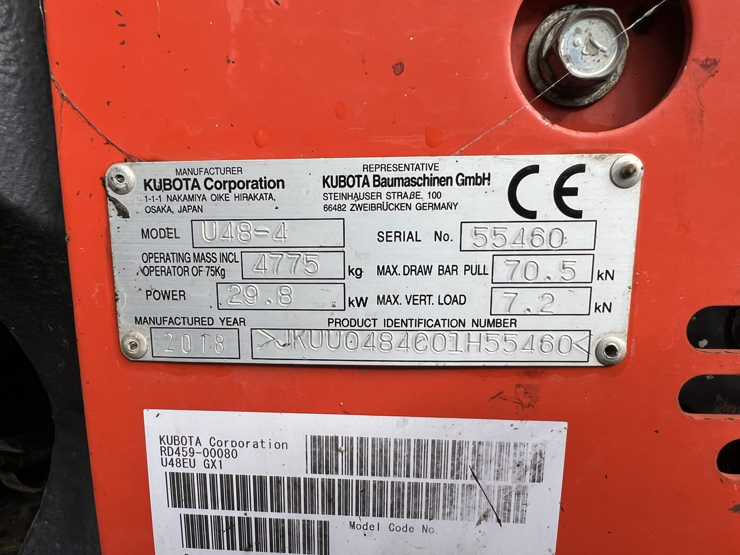 KUBOTA U48-4 2018 - used plant for sale at J Hawes Ltd - view 12